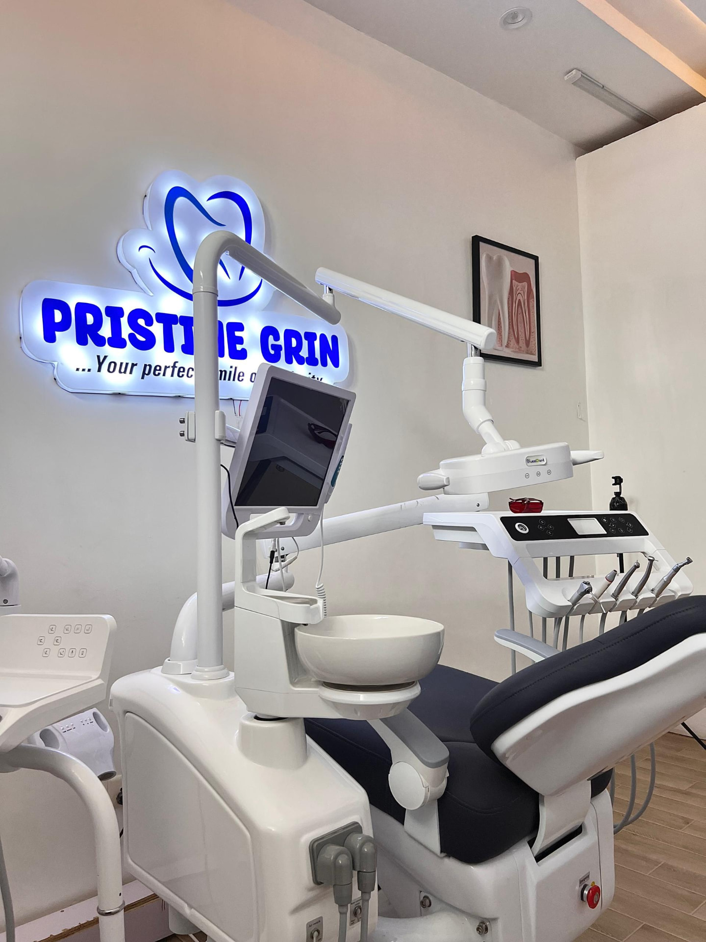Modern treatment room at Pristine Grin Dental in Osapa London, Lagos